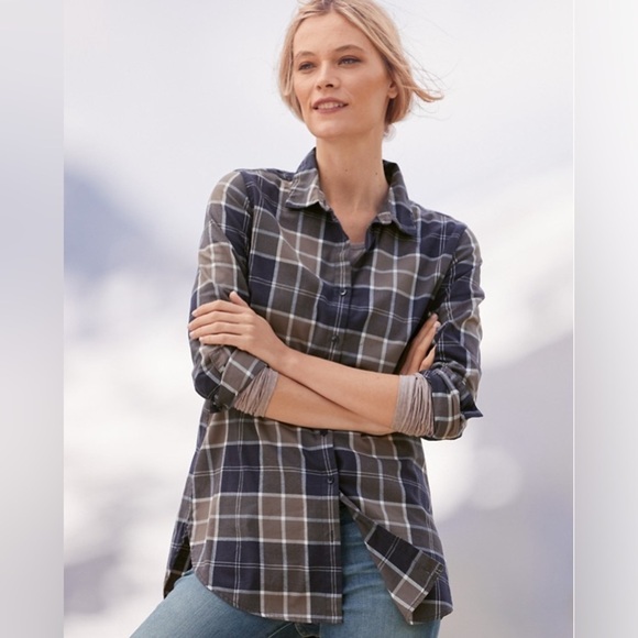 Garnet Hill Essential Long Cotton Tunic, Size 6 - Picture 1 of 8